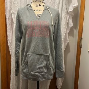 Under Armour Woman’s Gray Logo Loose Fit Hoodie Sweatshirt